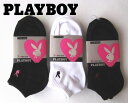 PLAYBOY プレイボーイ スニーカーソックス 3足組 スクール/部活/運動/カジュアル