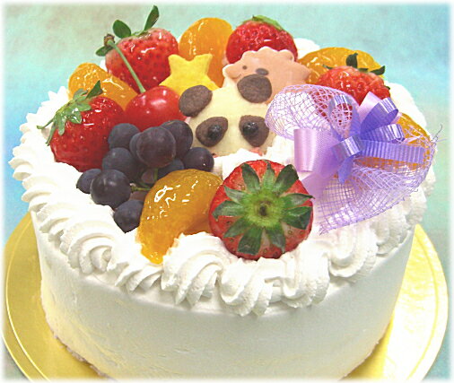 バニラクリーム5号デコレーションケーキ