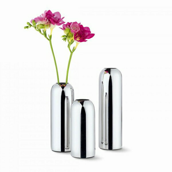 【PHILIPPI】Mila ベース フラワーベース 花瓶 ステンレス【サイズL】【MIRAGE-STYLE】240007 L PL vase