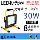 【父の日&クーポン最大3000円】12v LED 投光器 充電30w ポータブルLED投光器 持ち運び 屋外 船舶 LED投光機 昼光色 充電式投光器 led おすすめ 釣り 集魚灯 コードレス 投光器 野球 駐車場灯 屋台移動販売車 舞台照明 花火大会 夜市 イベントなど対応