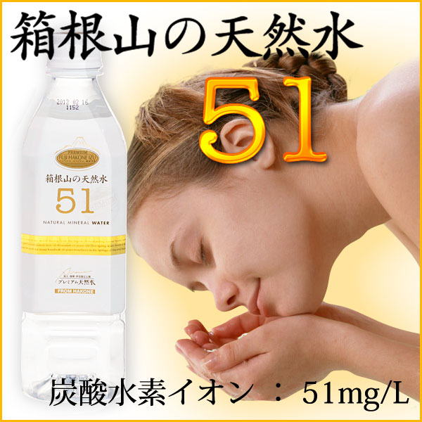 【一括購入プラン】51-箱根山の天然水　500ml(48本)×2セット【メタケイ酸やケイ素、炭酸水素イオン：51mg/Lをたっぷりと含んだ天然水。日本有数の温泉観光地「箱根」の魅力が詰まってます。】【水・ミネラルウォーター/『放射能検査済』】