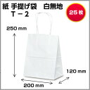 紙袋 手提げ T-2 白無地 25枚