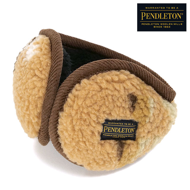 【9/21限定 最大P36倍】ペンドルトン PENDLETON ボアイヤーマフ [PDT-000-253024 FW25] BOA EAR MUFF メンズ・レディース フリース耳当て イヤーマフラー 防寒 ジャガードボア BEIGE 正規取扱店