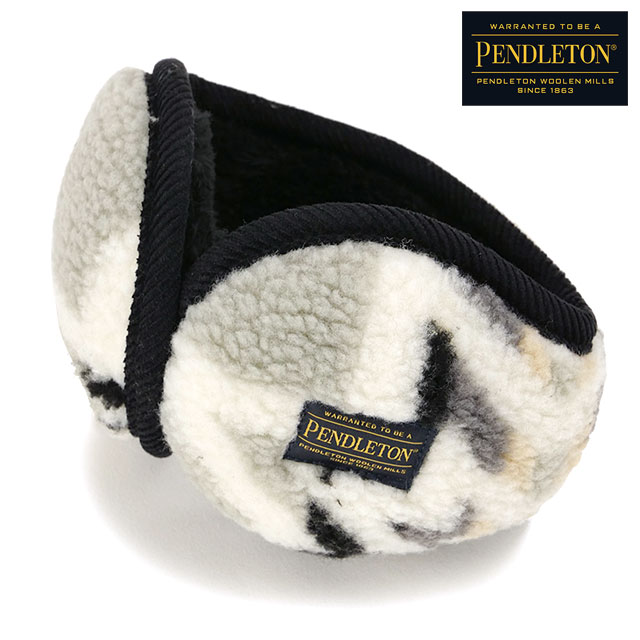 【9/21限定 最大P36倍】ペンドルトン PENDLETON ボアイヤーマフ [PDT-000-253024 FW25] BOA EAR MUFF メンズ・レディース フリース耳当て イヤーマフラー 防寒 ジャガードボア GREY 正規取扱店