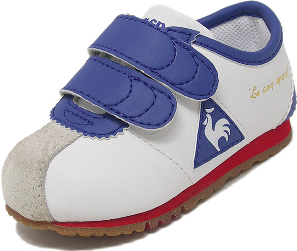 le coq sportif MONTPELLIER B III ルコックスポルティフ スニーカー MONTPELLIER B III ホワイト/ブルー/レッド（QBA-6111B）【キッズ スニーカー セール】