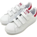 adidas アディダス スニーカー 靴 キッズ オリジナルス STAN SMITH CF C スタンスミス コンフォート ベルクロ チルドレン Rホワイト/Rホワイト/ボールドピンク
