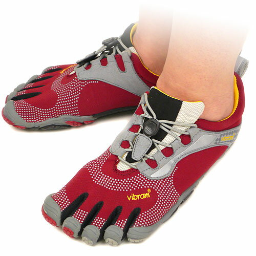 【即納】Vibram FiveFingers ビブラム ファイブフィンガーズ メンズ＆レディース BIKILA LS Red/Grey/Black 5本指シューズ ベアフット（W3535）【bpl】