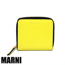 マルニ MARNI 財布 2つ折り レディース ブランド ラウンドファスナー 本革 黄色 イエロー 人気 おしゃれ 小銭入れ有り
