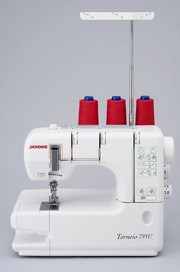 ジャノメミシン（JANOME）蛇の目【トルネィオ】795U型カバーステッチ専用ミシン【ストレッチ素材】高伸縮素材2本針3本糸【フリーアーム】