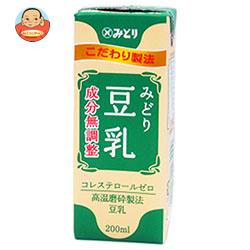 九州乳業 みどり 豆乳 成分無調整 200ml紙パック×24本入...:misono-support:10071736