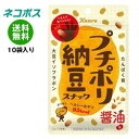 【全国送料無料】【ネコポス】カンロ プチポリ納豆 スナック 醤油味 20g×10袋入