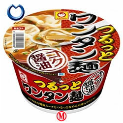 【送料無料】東洋水産 マルちゃん つるっとワンタン麺 コク醤油80g×12個入