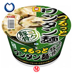 【送料無料】東洋水産 マルちゃん つるっとワンタン麺 コク豚骨83g×12個入