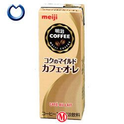 【送料無料・2ケースセット】明治乳業 明治 COFFEE コクのマイルドカフェ・オ・レ200ml紙パック×24本入×（2ケース）【RCPmara1207】