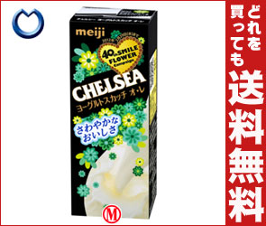 【送料無料】明治乳業 明治 CHELSEA YOGURT SCOTCH TASTE(チェルシーヨーグルトスカッチテイスト)200ml紙パック×24本入