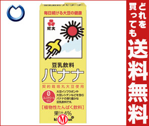 【送料無料・2ケースセット】紀文 豆乳飲料バナナ200ml紙パック×18本入×（2ケース）