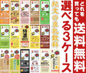 【送料無料】紀文 豆乳飲料 200ml紙パック選べる3ケースセット 54（18×3）本入