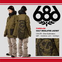 【即納】16-17 686/SIX EIGHT SIX (シックスエイトシックス) Parklan Cult Insulated Jacket -Olive Sublimation- 早期割引25%OFF (スノーボードウェア) 【送料無料】【代引手数料無料】【smtb-k】【ky】