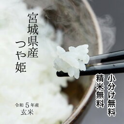 【厳選米】宮城県産つや姫令和5年 玄米 <strong>30kg</strong>【調整済玄米　玄米食・家庭用精米に】【送料無料】【精米 又は 小分け無料】