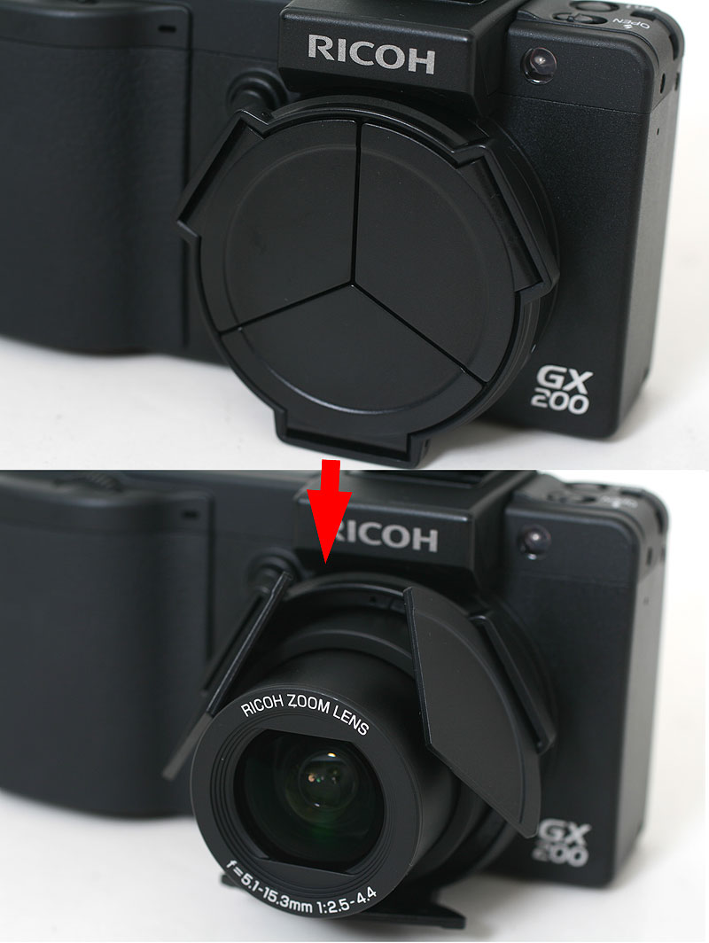 [メール便160円発送可能]RICOH GX200/GX100用自動開閉式レンズキャップ　LC-1『3〜4営業日後の発送予定』