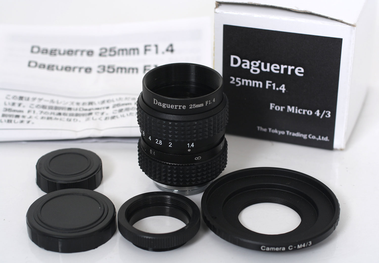 Daguerre 25mm F1.4 for Micro 4/3標準レンズ『即納〜3営業日後の発送』Micro Four Thirds マイクロフォーサーズマウントカメラ用大口径標準50mmF1.4相当レンズ