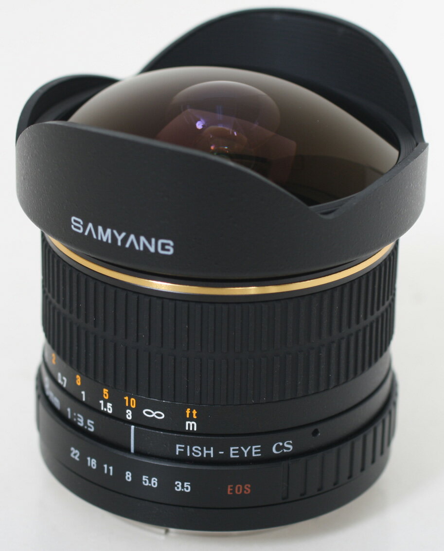 SamYang 8mm F3.5 FISH-EYE LENS 魚眼の湾曲世界が撮れるフィッシュアイレンズ『1〜3営業日後の発送予定』