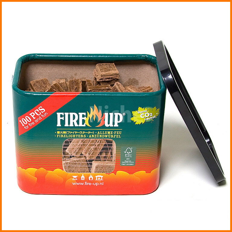 ファイヤーアップ　100個入り　Fire Up 着火剤 [ 541142A ] [FIRE-UP ファイヤースターター＜100キューブバケット＞] ≪暖炉・薪ストーブのお店≫[w][薪ストーブ 販売、薪 ストーブ 関連用品(薪ストーブアクセサリー)]