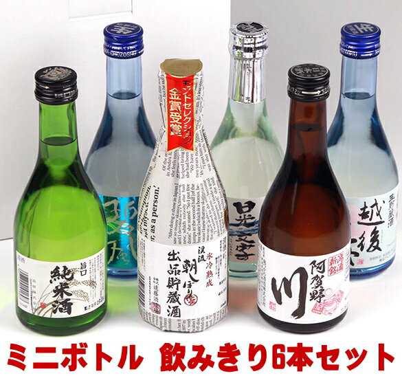 お中元 日本酒 お酒 おしゃれ たっぷり6本 飲み比べ セット 飲みきりサイズ 300ml ミニボトル 福袋 送料無料 日本酒セット 結婚式 誕生日 お祝い 両親 父 男性 母 女性 ギフト プレゼント 家飲み 2〜3人用 父の日ギフト 父の日プレゼント