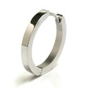 スリムで大きいシンプルな手錠型のフープピアス (外径:約20mm) 1個販売 18G 18ゲージ 耳 軟骨 リングピアス サージカルステンレス316L メンズ レディース ステンレスピアス シングルピアス 片耳用 低アレルギー 中折れ 人気 男性 女性 ファッションピアス 大きい