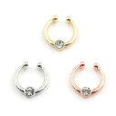 ビジュー ノンホールピアス フェイクリングピアス ノンホール...