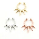 トゲトゲ ノンホールピアス フェイクリングピアス ノンホール...