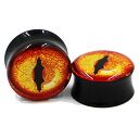 邪眼 2G 2ゲージ 0G 0ゲージ 00G 00ゲージ 12mm 12.0mm 12ミリハーフインチ おもしろ メンズ レディース ボディーピアス 目玉 プラスチック プラスティック 眼 ヘビ 蛇 スネイク スネーク トカゲ 蜥蜴 ワニ 鰐 ギフト