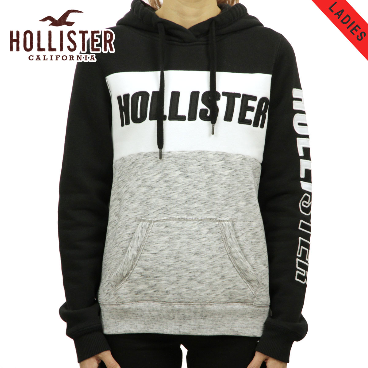 5%OFFZ[  ̔ 8/2 20:00`8/9 01:59  zX^[ p[J[ fB[X Ki HOLLISTER vI[o[p[J[ S Logo Graphic Hoodie 352-524-0370-908