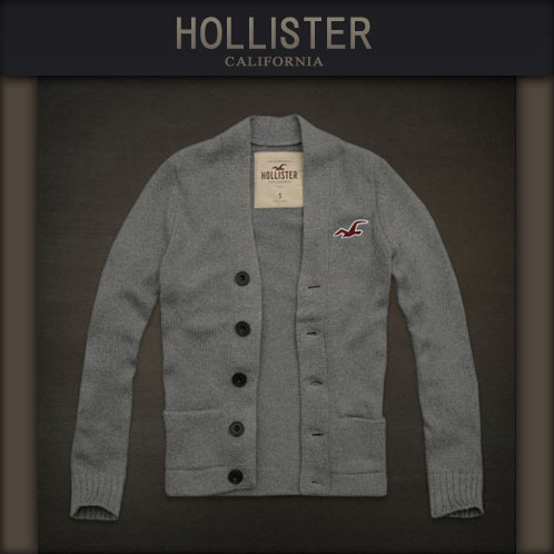 ホリスター HOLLISTER 正規品 メンズ カーディガン CARDIGAN Orange County Sweater チャコール 10P10Jan15