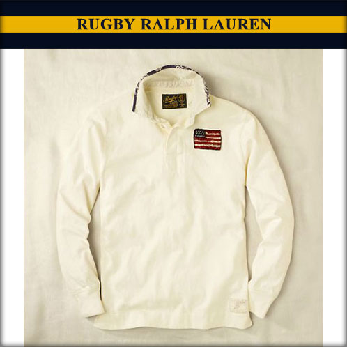 ラルフローレンラグビー 正規品 メンズ長袖ラガーシャツ White American-Flag Rugby ホワイト A07B B1C C1D D8E E01F 【送料無料】【がんばろう！福島】