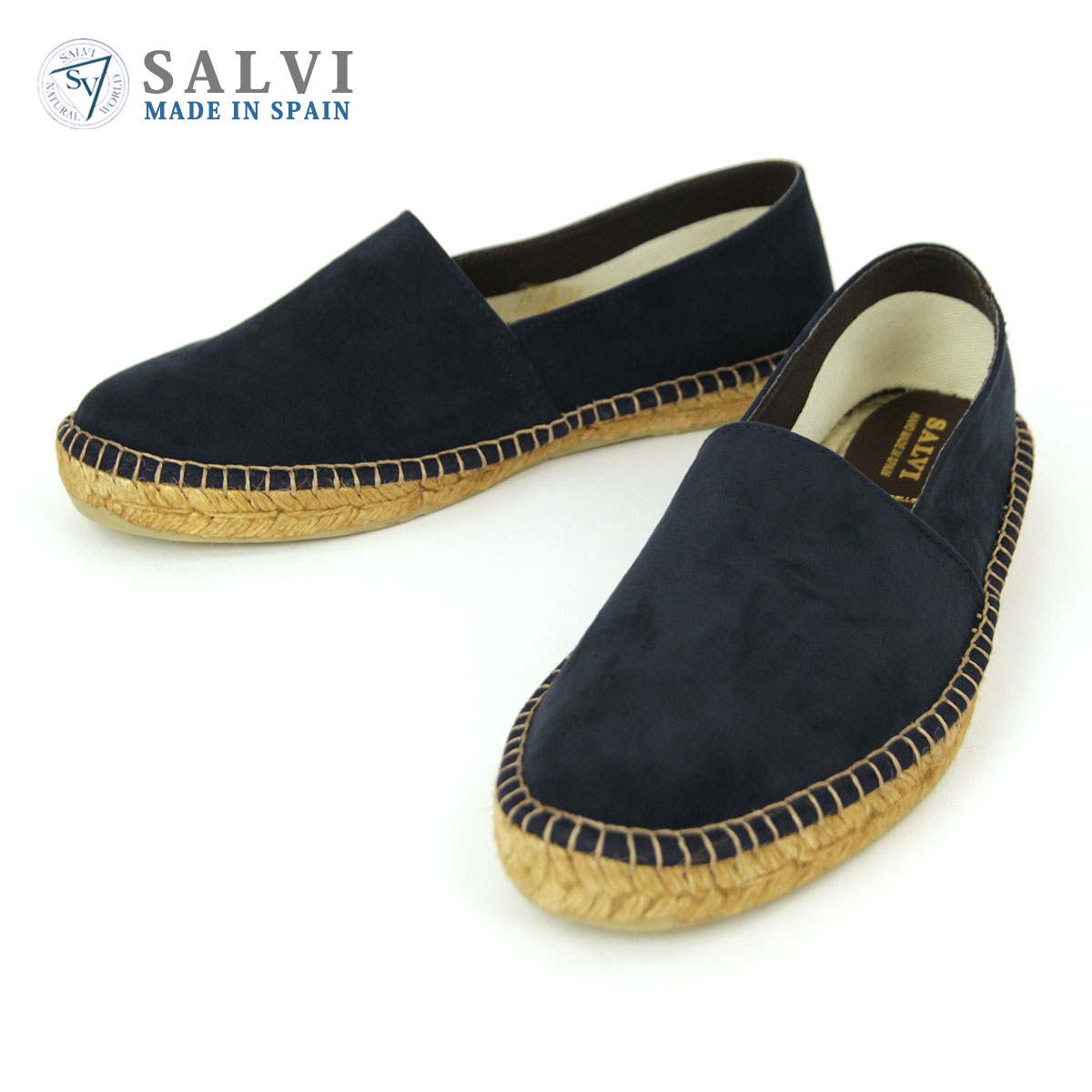 サルヴィ SALVI 正規販売店 エスパドリーユ シューズ 靴 ESPADRILLE SUEDE PP SHOES エスパドリーユ スエードシューズ 44-152 MEDIANOCHE（MARINO）