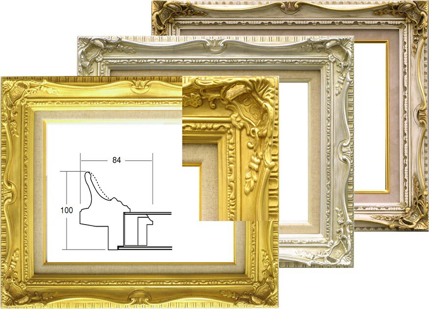 【楽天市場】油彩額★激安★油絵用額縁 F15号・P15号キャンバス用 7802【送料無料】 油絵額縁【油絵】油彩用額縁【油彩】額縁 油額 アンティーク調：額縁専門店 神戸雅堂