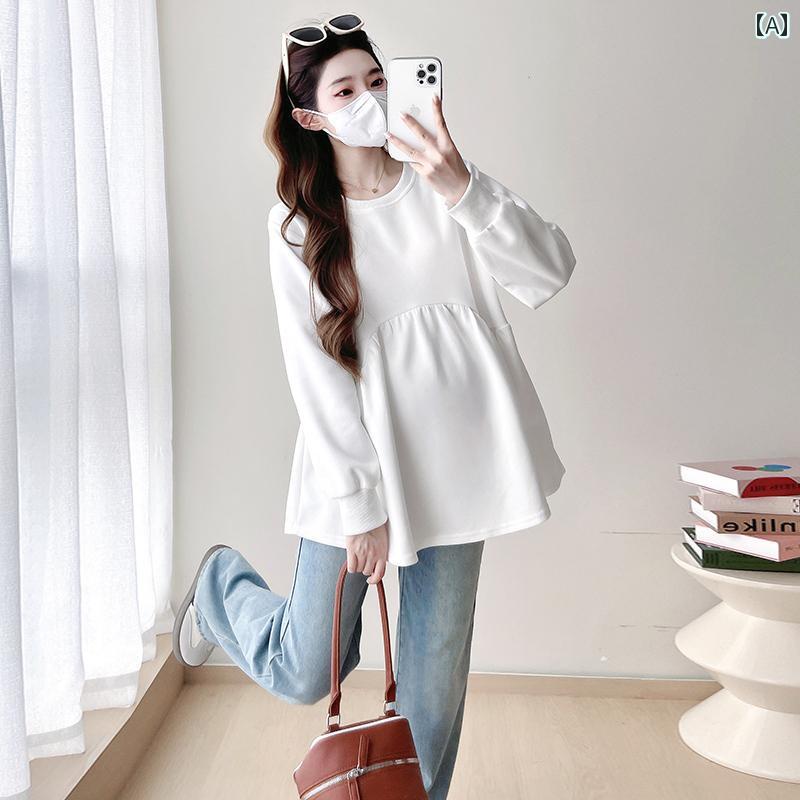 妊婦用　パンツ　レギンス 妊娠を 隠さずに お腹を カバー できる 妊婦用 トップス 春服 2025年 ファッション 服 春 スウェットシャツ 春秋 妊娠 スーツ