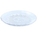 ガラス プレート 皿 18.8cm 和食器 丸皿 花菱文様 取り皿 デザート皿トレイ トレー 円形 硝子 透明 おしゃれ 食洗機対応