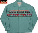 STYLE EYES/スタイルアイズ“DEVIL DOG”CORDUROY L/S SPORTS SHIRT デビルドッグ柄コーデュロイオープンカラーシャツ/スポーツシャツ L.BLUE(ライトブルー)/SE27723