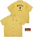 STYLE EYES/スタイルアイズ RAYON BOWLING SHIRT W/CHAIN EMB'D“WYTL RADIO”チェーン刺繍入り、レーヨンボウリングシャツ YELLOW(イエロー)/SE37554