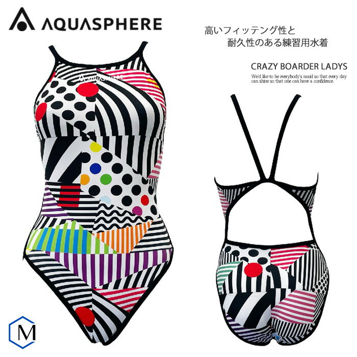 <strong>レディース</strong> 競泳<strong>練習用水着</strong> 女性 AQUASPHERE アクアスフィア CRAZY BOARDER LADYS