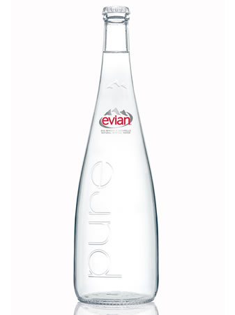 エビアン/evian 750mlx12本入り　（瓶/グラスボトル）　【お取り寄せ】　【2sp_120810_blue】正規輸入品