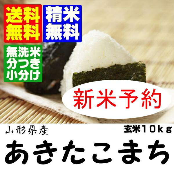 23年産米山形県産あきたこまち【米】【送料無料】【無洗米対応】玄米10kg