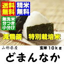 23年特別栽培米山形県産検査1等米特別栽培米★どまんなか玄米10kg　【送料無料】【米・無洗米・胚芽米・玄米・発芽玄米】