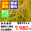 精米・送料無料22年産　山形の一等米 玄米30kgあきたこまち　ひとめぼれ　はえぬき玄米か精米でのお届けとなります無洗米・分づき・小分けオプションもありますはえぬき・あきたこまち・ひとめぼれからお選びください