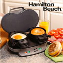 ハミルトン ビーチ Hamilton Beach 25490A デュアル ブレイクファスト サンドイッチ メーカー Dual Breakfast Sandwich Maker 【 最大2コ 5分以下 簡単調理 サンドイッチ イングリッシュマフィン ホットケーキ お好みの具材で 】