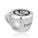 チャーム ブレスレット バングル用 ShinyJewelry シャイニージュエリー ShinyCharm Hot "Coffee Cup" Latte Charm Bead for Snake Chain Charm Bracelet 【並行輸入品】