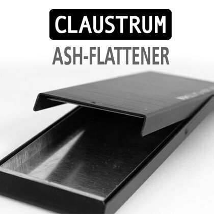 CLAUSTRUM ASH-Flattener BLACKENING ブラックモデル （クラウストルム アッシュ・フラットナー） 【楽ギフ_包装】 【SBZcou1208】ヘアーライン加工がクールな薄型携帯灰皿