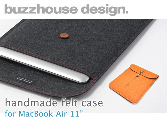 buzzhouse design. [バズハウス デザイン] Handmade felt Case MacBook Air 11 inch 化粧箱付き 【SBZcou1208】